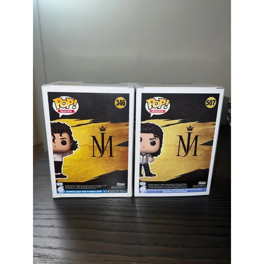 2 Michael Jackson Funko Pops Bad World Tour #507 Super Bowl #346 Music Rocks MJ